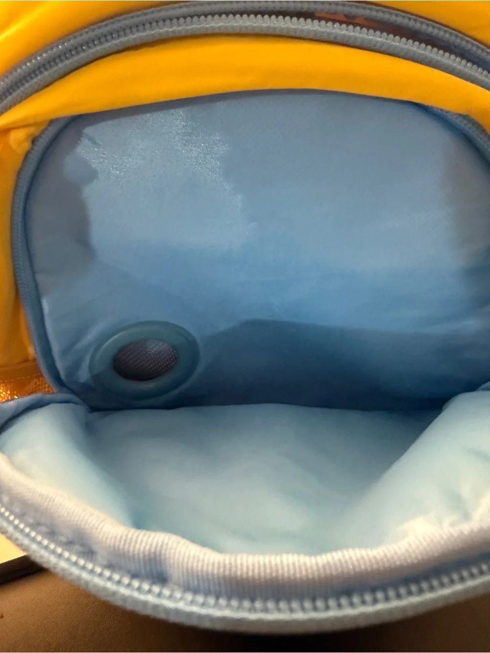 Kids Yellow and Light Blue Quilted Backpack